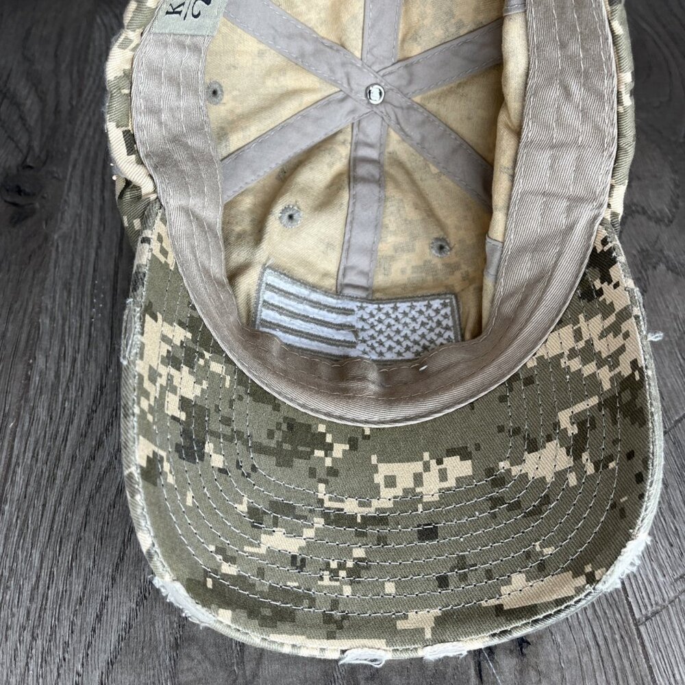 Kbethos Digital Camo Womens Hat American Flag Distressed Adjustable Cap - Picture 11 of 12